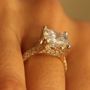 4.08 Carat Cushion Cut Lab-Grown Diamond Ring